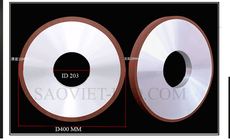 Đá Mài Hợp Kim Thép Vonfram Kim Cương CBN Phi D400
