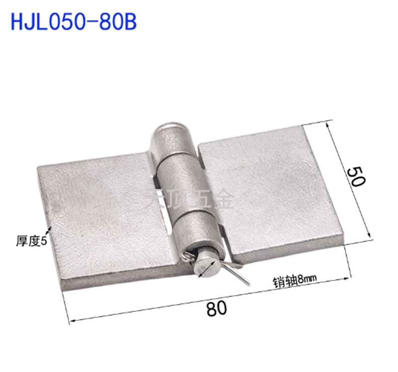 Bản lề hàn inox 304 loại nặng, không lỗ, tháo rời, tải trọng 250kg, bản dày