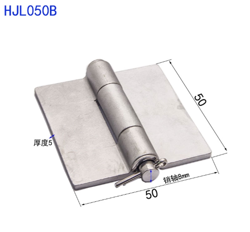 Bản lề hàn inox 304 loại nặng, không lỗ, tháo rời, tải trọng 250kg, bản dày