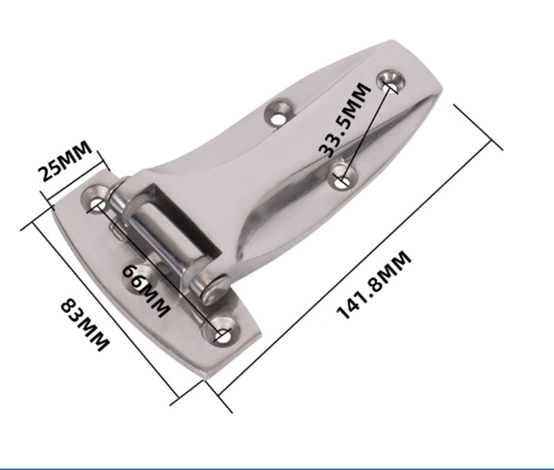 Bản lề phẳng cửa kho lạnh 1800 – inox, bản lề tủ hấp, lò nướng, máy sấy công nghiệp