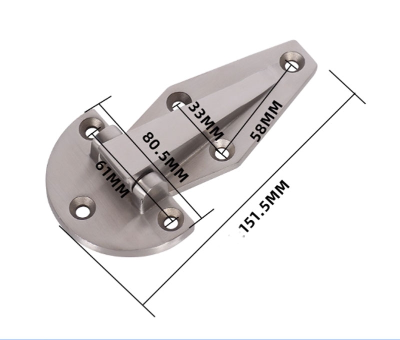 Bản lề phẳng cửa kho lạnh 1800 – inox, bản lề tủ hấp, lò nướng, máy sấy công nghiệp