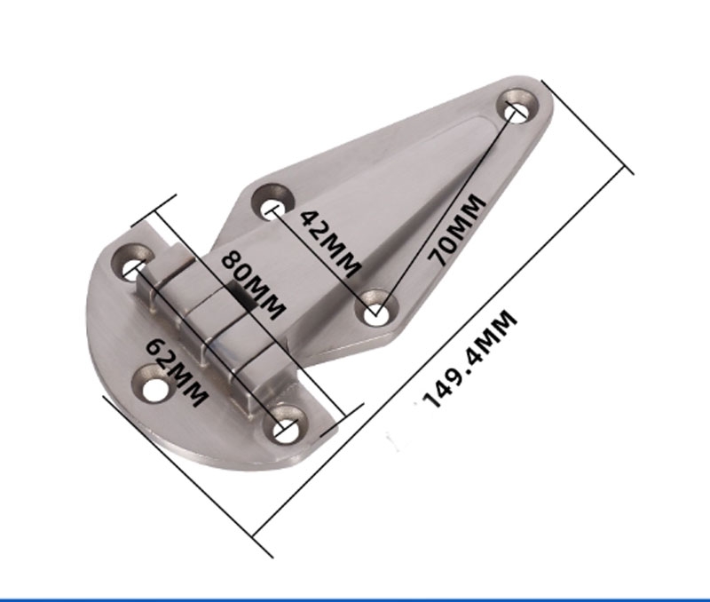 Bản lề phẳng cửa kho lạnh 1800 – inox, bản lề tủ hấp, lò nướng, máy sấy công nghiệp