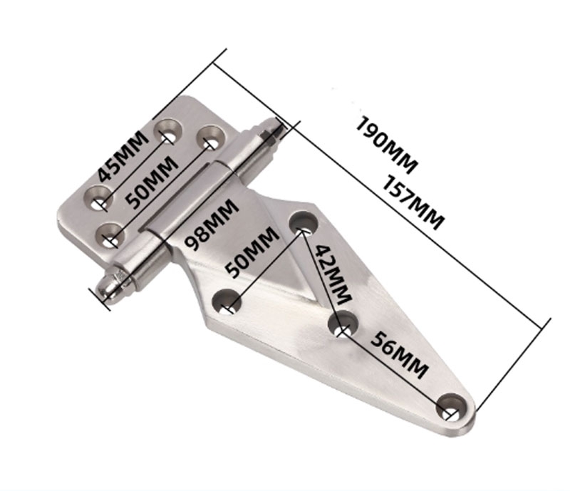 Bản lề phẳng cửa kho lạnh 1800 – inox, bản lề tủ hấp, lò nướng, máy sấy công nghiệp