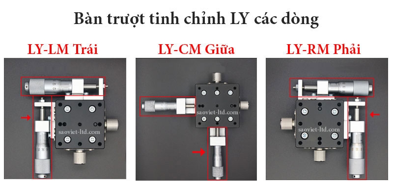 Bộ Bàn Tinh Chỉnh Quang Học Xoay Hai Trục XY  Kiểu LY