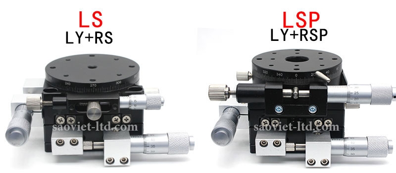Bộ Bàn Tinh Chỉnh Quang Học Xoay Ba Trục XYR  Kiểu LS
