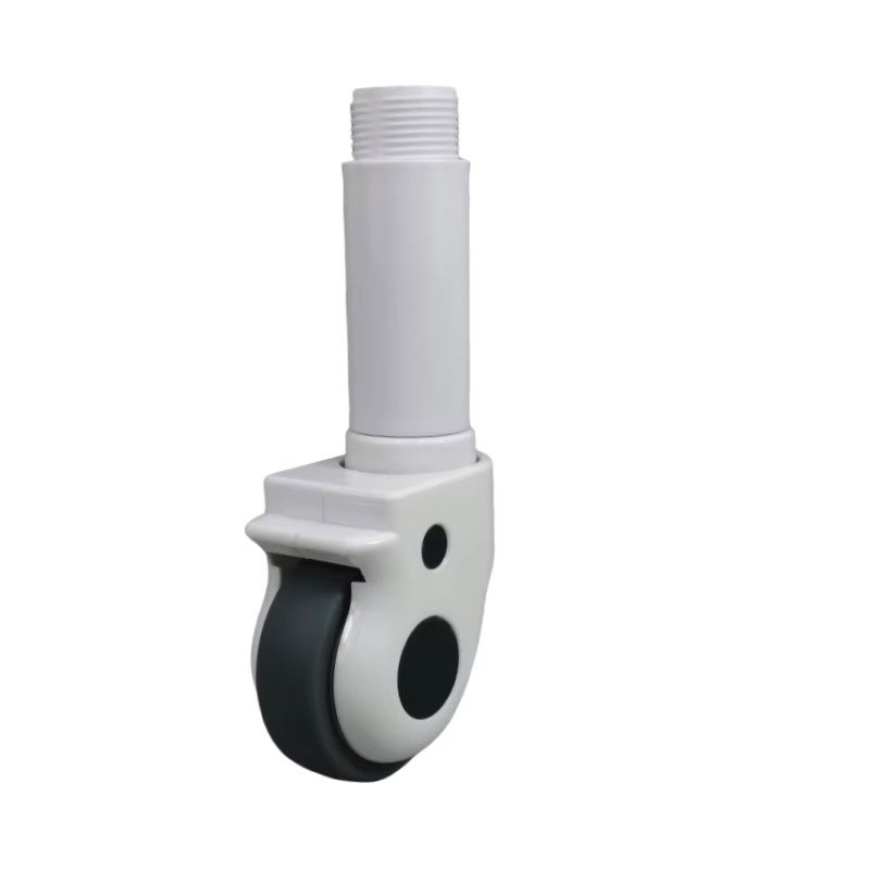 Bánh xe y tế 3 inch ABS trắng – bánh xe xoay giảm ồn cho xe đẩy dụng cụ y tế