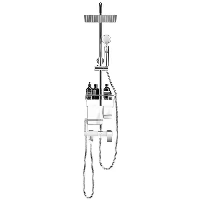 Bộ cây sen tắm Inox Lõi Đồng kèm phụ kiện giá treo khăn tắm cao cấp E10