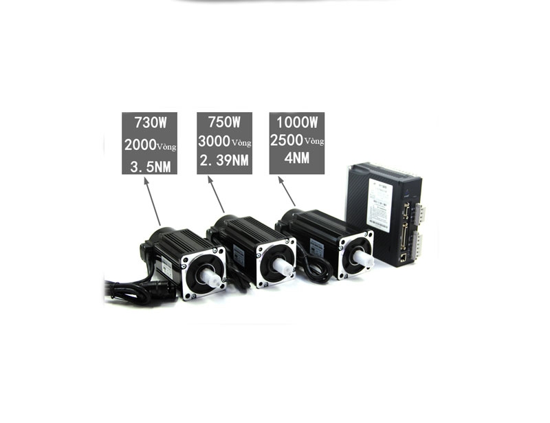 Bộ Động Cơ Servor Có Phanh 400W 730W 750W 1Kw Size 80