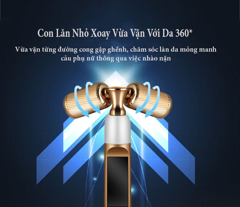 Cây lăn mặt di điện 360* tạo mặt 3D- Vline sử dụng dòng điện tự nhiên KD9077