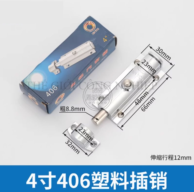 Chốt cửa nút nhấn tự động bật, hợp kim kẽm – loại 3 inch, 4 inch, khóa chống trộm, chốt lò xo inox 304