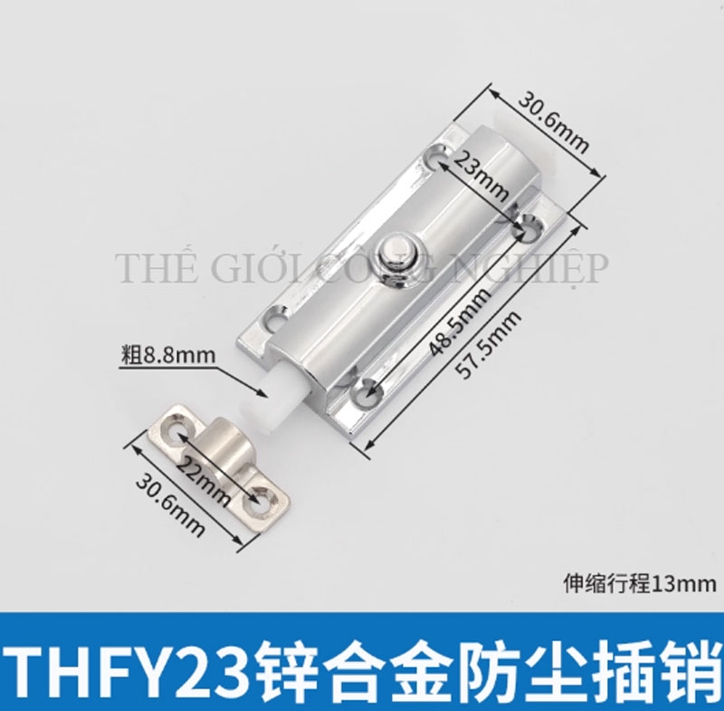 Chốt cửa nút nhấn tự động bật, hợp kim kẽm – loại 3 inch, 4 inch, khóa chống trộm, chốt lò xo inox 304