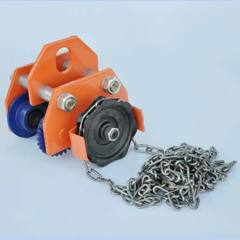 Con trượt chạy dầm I, H tải trọng 0,5, 1, 2, 3, 5, 10 tấn có xích kéo