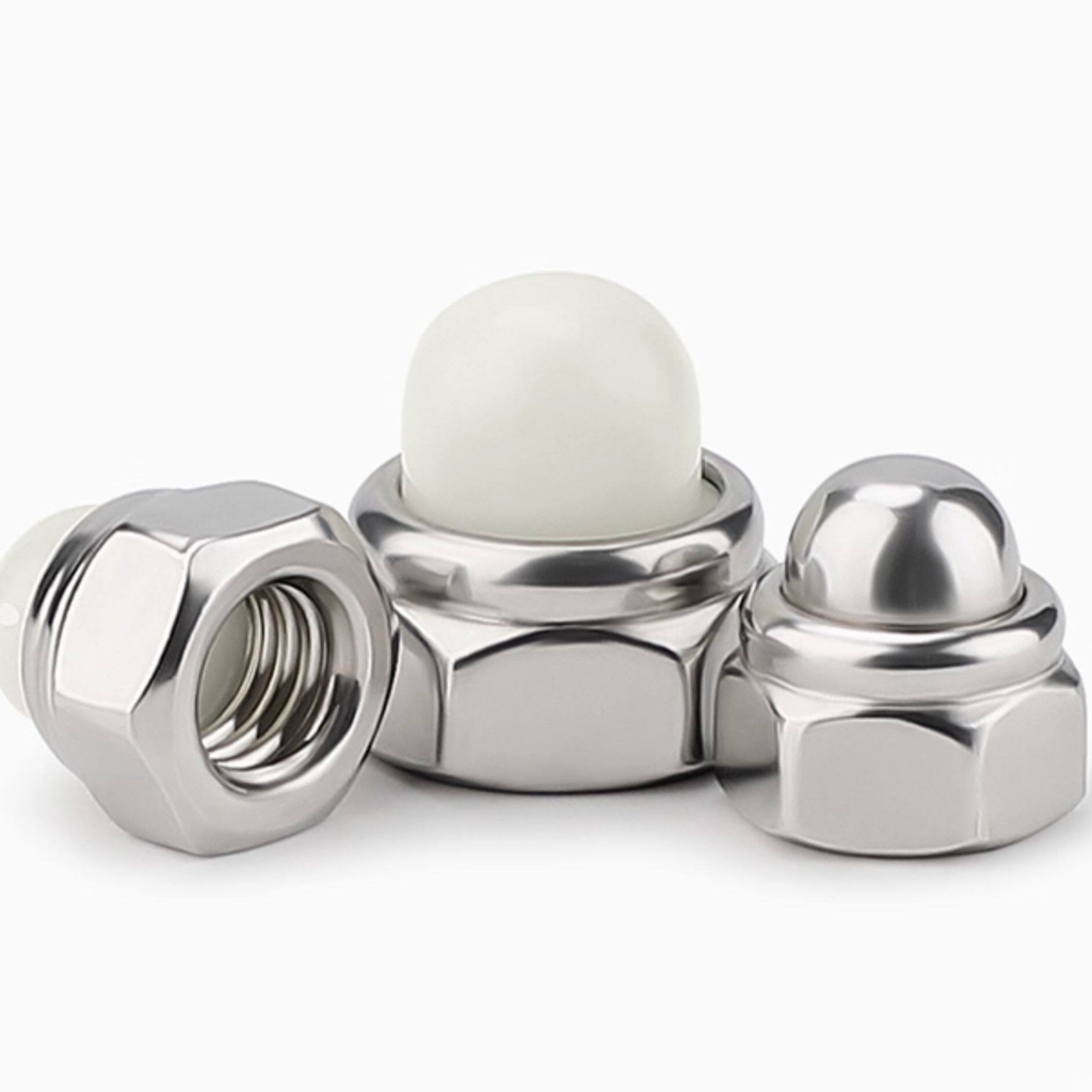 Đai ốc tự khóa bằng nylon thép không gỉ 304 DIN986