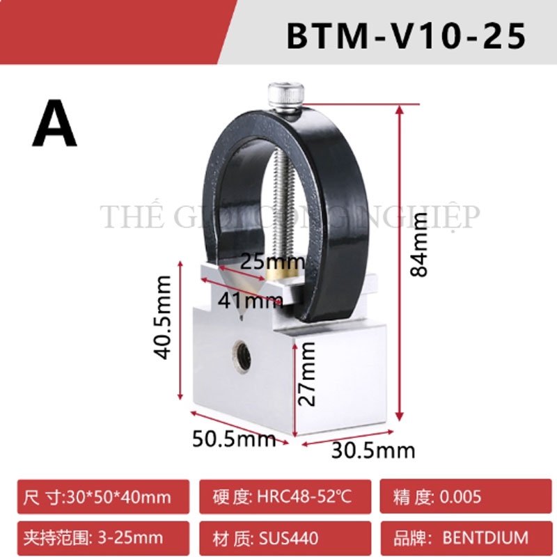 Ê-tô gá kẹp V bằng inox – Kẹp cố định chính xác thanh tròn, gá chỉnh, ép giữ, phụ kiện đồng thau phi tiêu chuẩn tự động