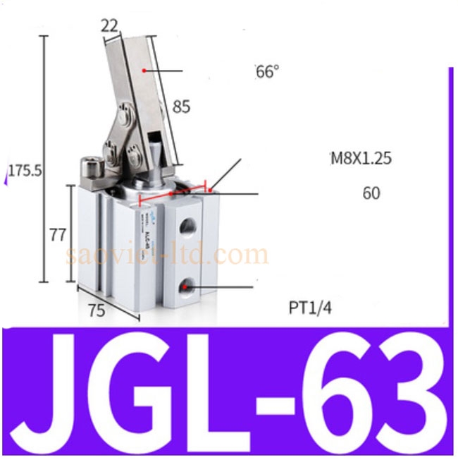 Xi Lanh Kẹp Kiểu Đòn Bẩy JGL25/JGL32/JGL40/JGL50/JGL63