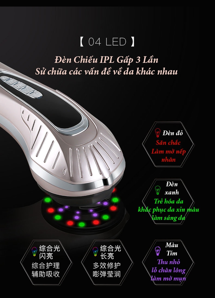 Máy massage mặt thẩm mý viện spa toàn thân giúp thon gọn cơ thể 5 chức năng cao cấp KD9907