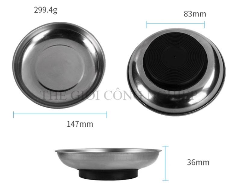 Khay từ tính đựng ốc vít inox 304 – Khay nam châm giữ linh kiện, phụ kiện điện tử, dụng cụ sửa chữa tiện lợi
