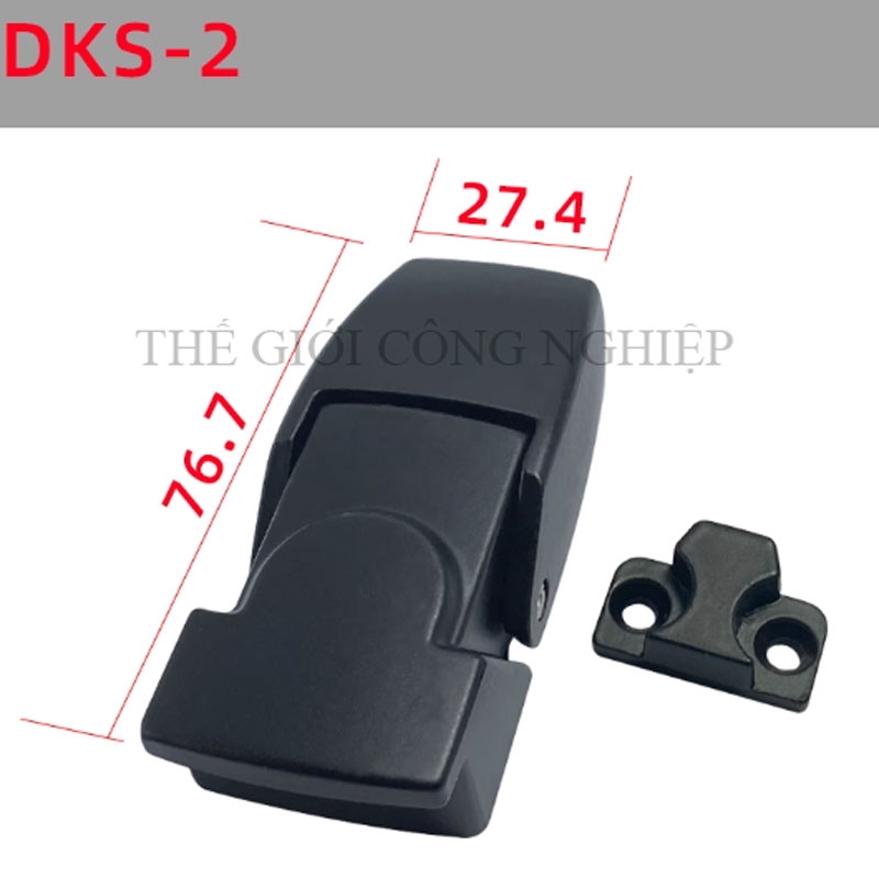 Khóa tủ điện DKS-1 / DK604-1 | Khóa chốt ẩn, khóa tủ cơ khí có chìa, màu đen mờ