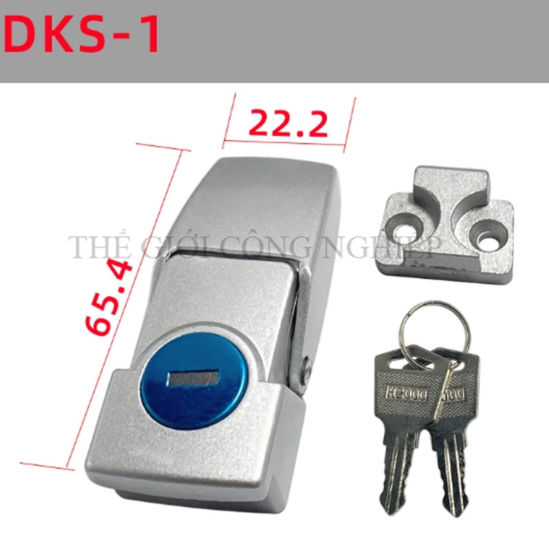 Khóa tủ điện DKS-1 / DK604-1 | Khóa chốt ẩn, khóa tủ cơ khí có chìa, màu đen mờ