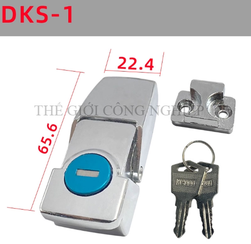Khóa tủ điện DKS-1 / DK604-1 | Khóa chốt ẩn, khóa tủ cơ khí có chìa, màu đen mờ