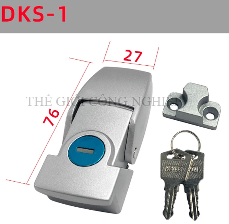 Khóa tủ điện DKS-1 / DK604-1 | Khóa chốt ẩn, khóa tủ cơ khí có chìa, màu đen mờ