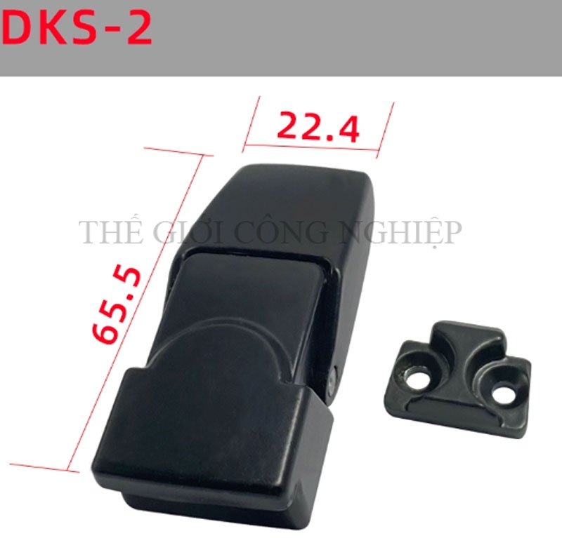 Khóa tủ điện DKS-1 / DK604-1 | Khóa chốt ẩn, khóa tủ cơ khí có chìa, màu đen mờ