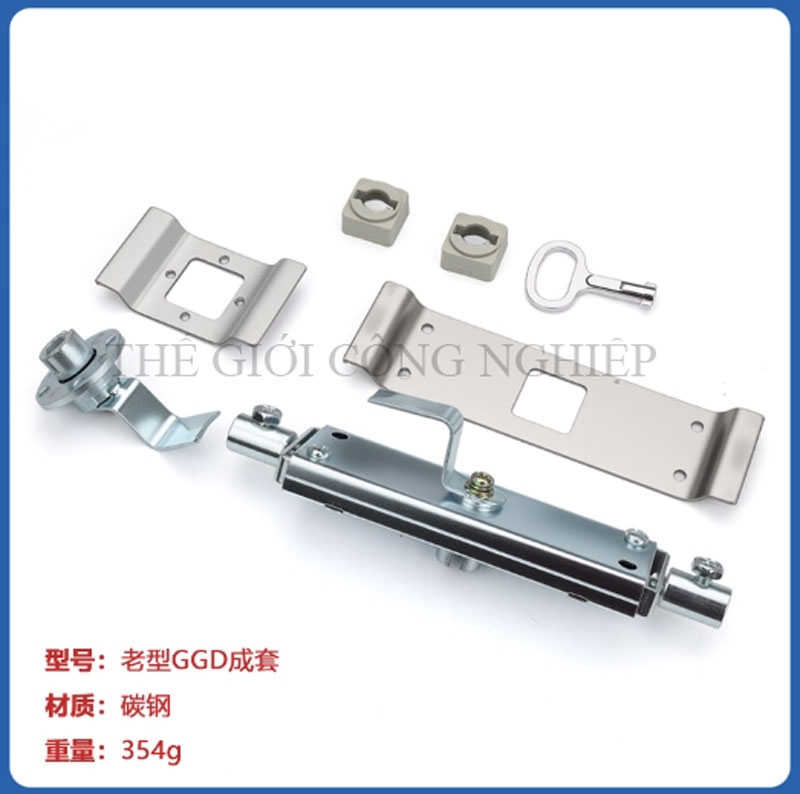 Khóa tủ điện GGD 807 – Khóa tay gạt liên động, dùng cho tủ điện vỏ sắt, tủ phân phối điện.