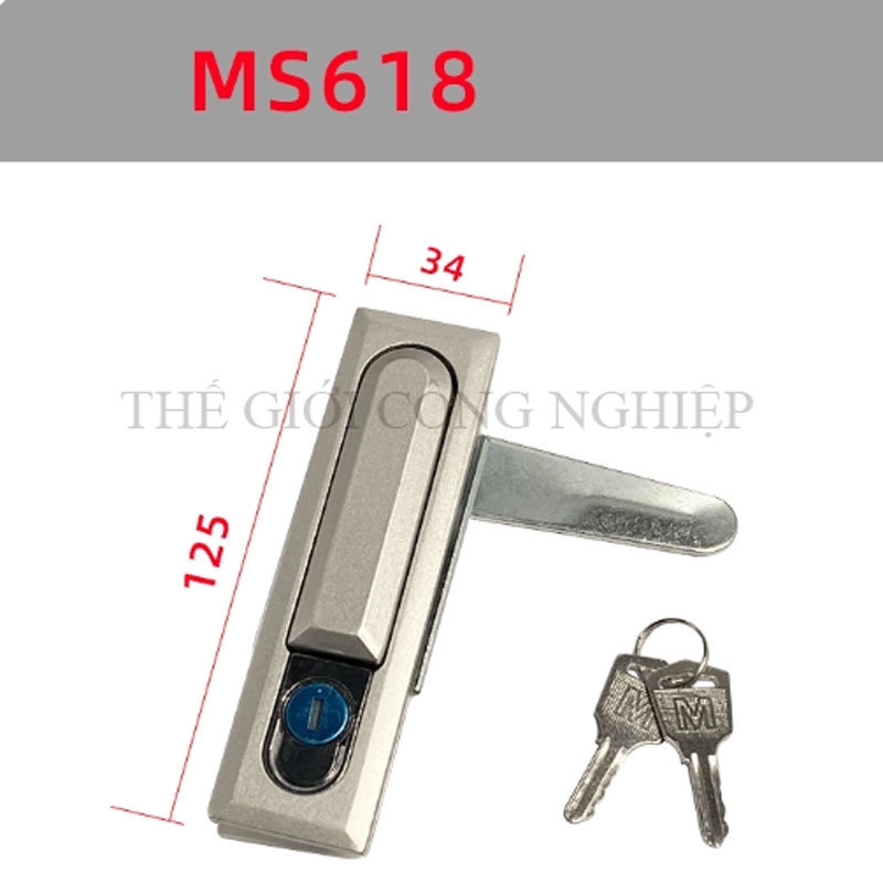 Khóa tủ điện MS618 | Khóa phẳng tủ điện, tủ phân phối, dạng tròn/vuông