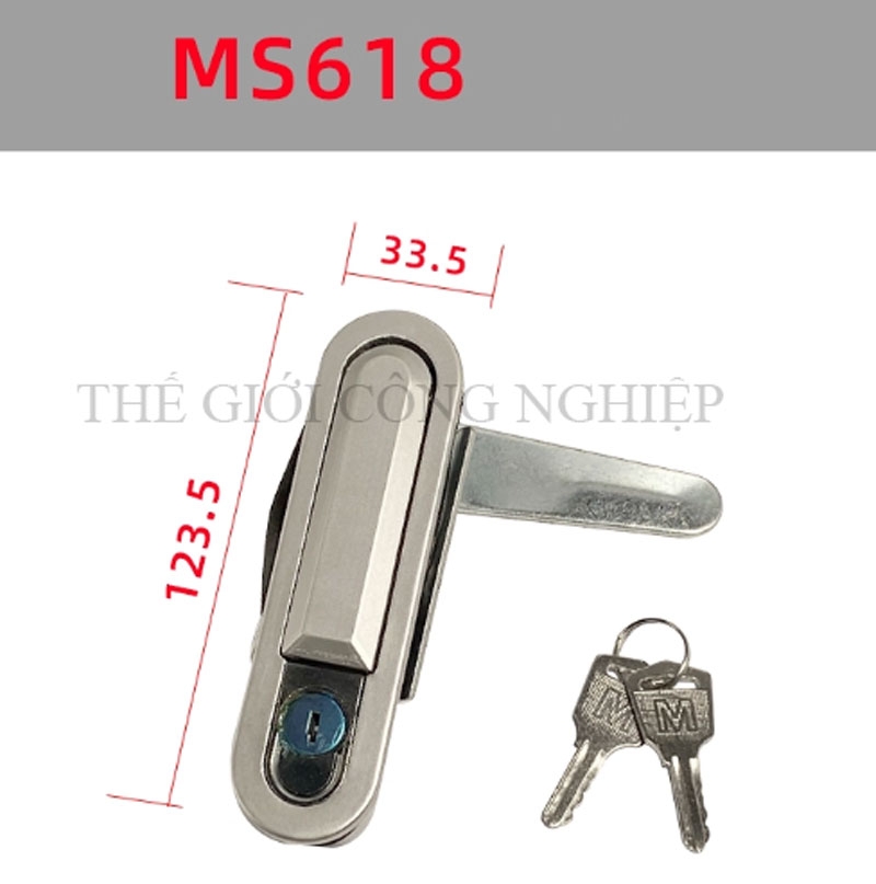 Khóa tủ điện MS618 | Khóa phẳng tủ điện, tủ phân phối, dạng tròn/vuông