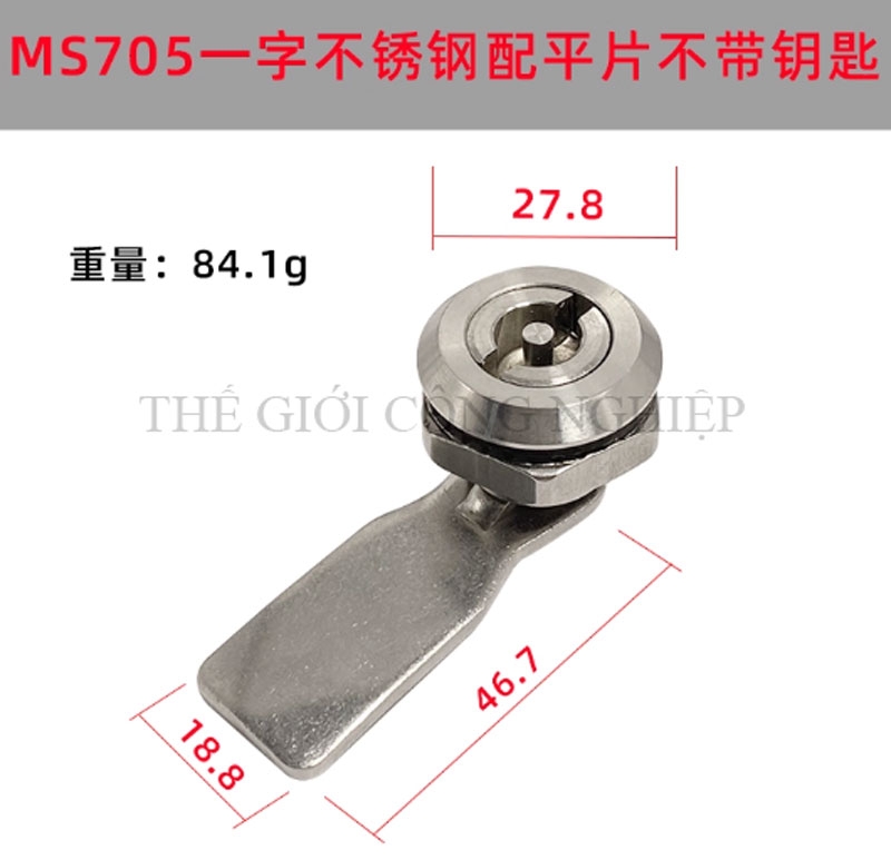 Khóa tủ điện MS705 / MS406 | Khóa tam giác – khóa một rãnh inox, khóa tủ rác, tủ điện, tủ đèn quảng cáo