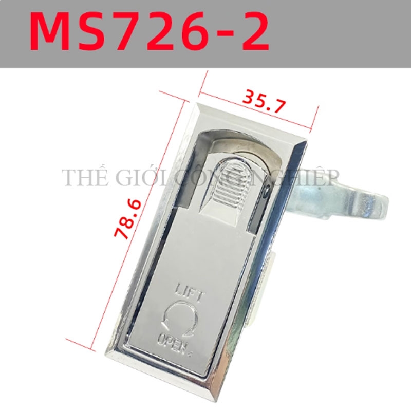 Khóa tủ điện MS726-2 / MS726-1 | Khóa phẳng nén điều chỉnh, khóa cửa tủ MS106 màu đen