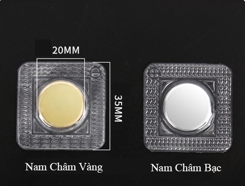 Khuy nam châm siêu hút ẩn túi xách rèm cửa – nút hít từ tính âm dương