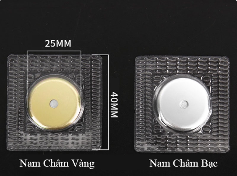 Khuy nam châm siêu hút ẩn túi xách rèm cửa – nút hít từ tính âm dương