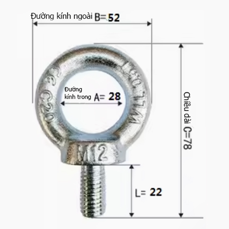 Bu Lông Móc Cẩu GB825 M8 M10 M12 M14 M16 M18 M20