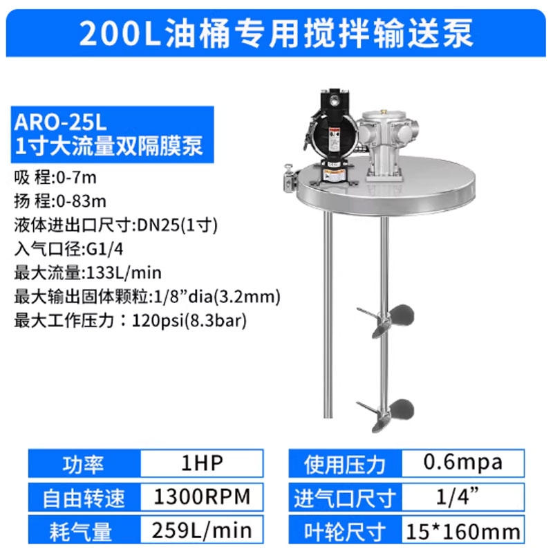 Máy khuấy khí nén công nghiệp 1000L