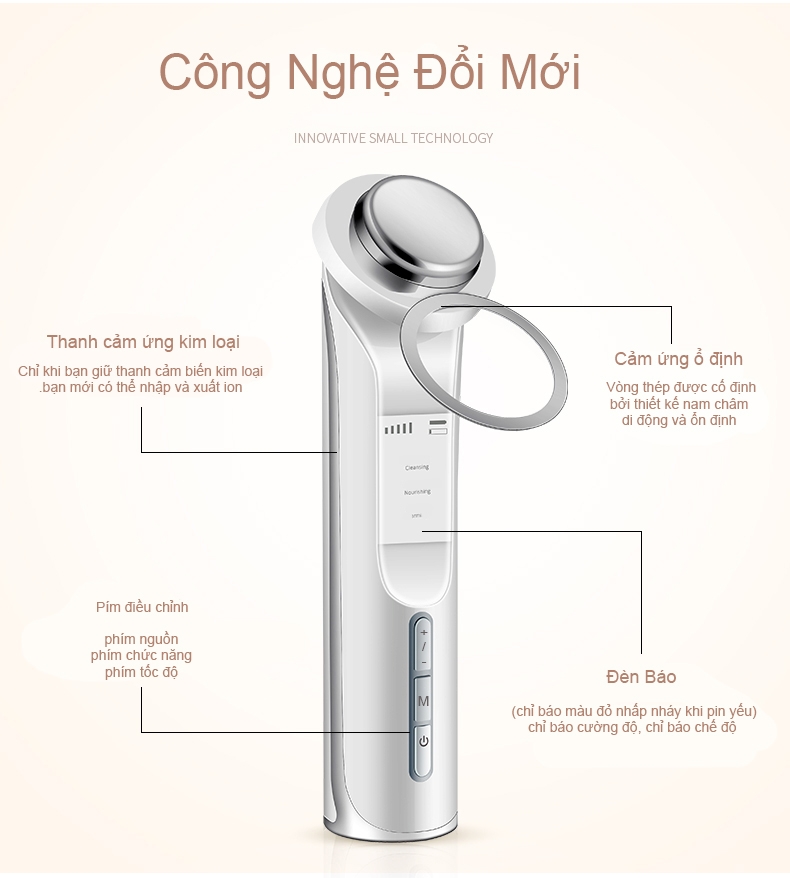 Máy massage làm sạch sâu da mặt K-SKIN, giúp săn chắc, trẻ hóa và tăng cường hấp thụ dưỡng chất KD9960