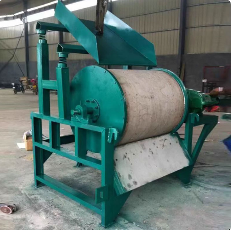 Máy tuyển từ trống quay mini – tách quặng than, sắt, loại bỏ tạp sắt, tự dỡ liệu, nam châm vĩnh cửu, dùng cho khô & ướt