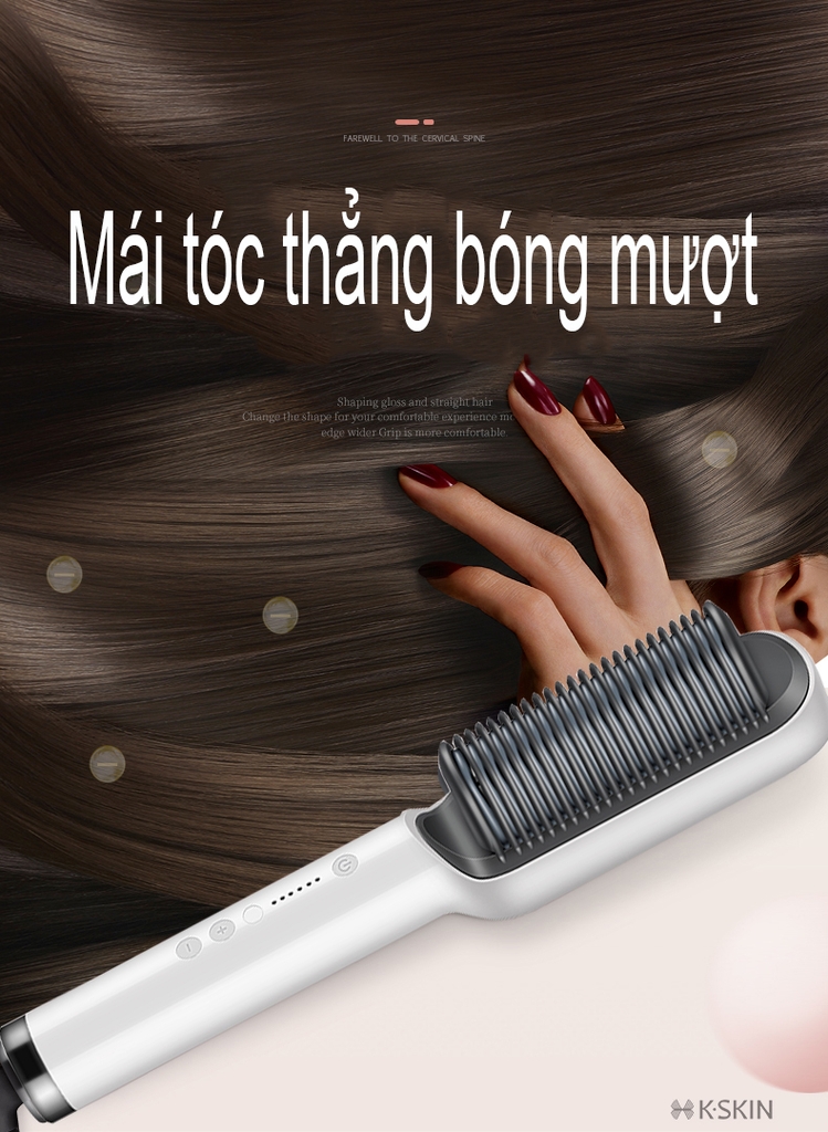 Máy uấn và chải tóc thẳng ION âm cao cấp không làm tổn thương tóc KD380