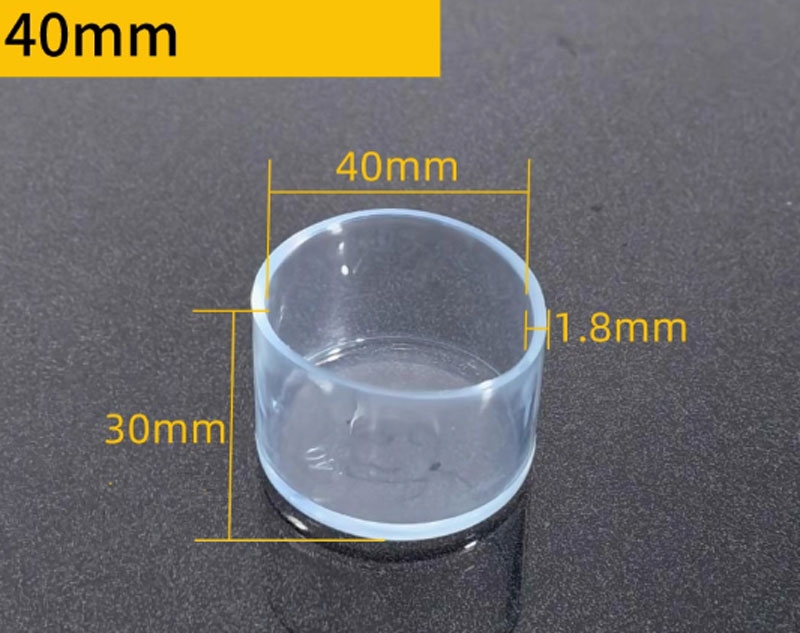 Nút bịt đầu ống vuông PVC trong suốt – Nắp chụp chân bàn ghế, ống sắt