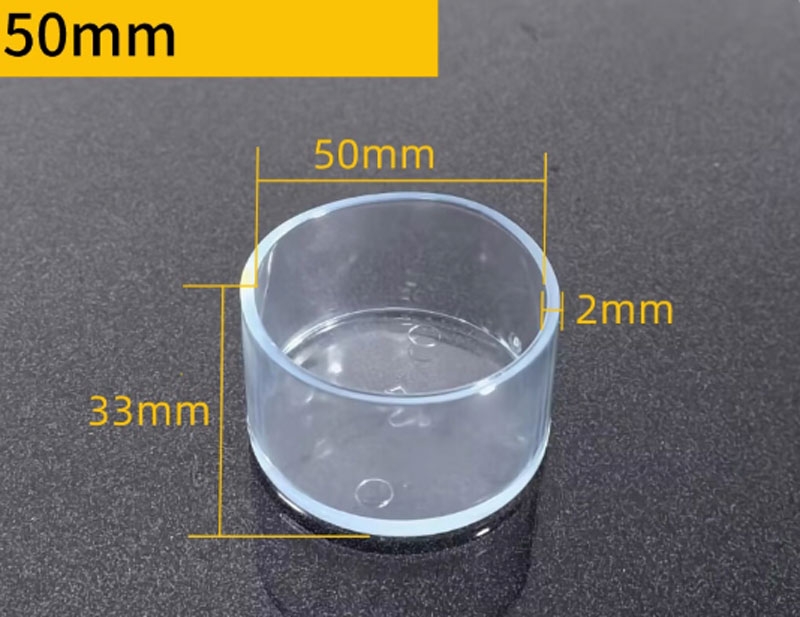 Nút bịt đầu ống vuông PVC trong suốt – Nắp chụp chân bàn ghế, ống sắt