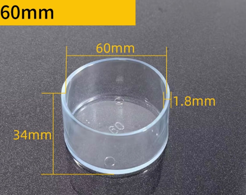 Nút bịt đầu ống vuông PVC trong suốt – Nắp chụp chân bàn ghế, ống sắt