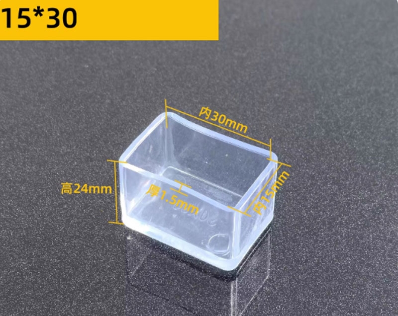 Nút bịt đầu ống vuông PVC trong suốt – Nắp chụp chân bàn ghế, ống sắt