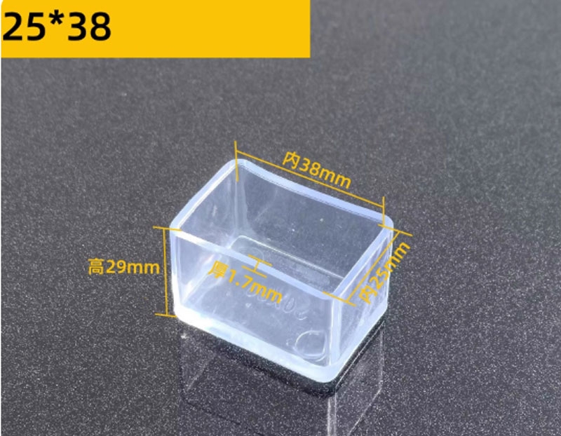 Nút bịt đầu ống vuông PVC trong suốt – Nắp chụp chân bàn ghế, ống sắt