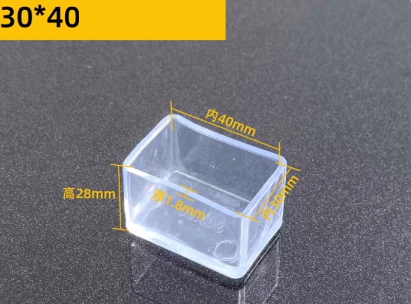 Nút bịt đầu ống vuông PVC trong suốt – Nắp chụp chân bàn ghế, ống sắt