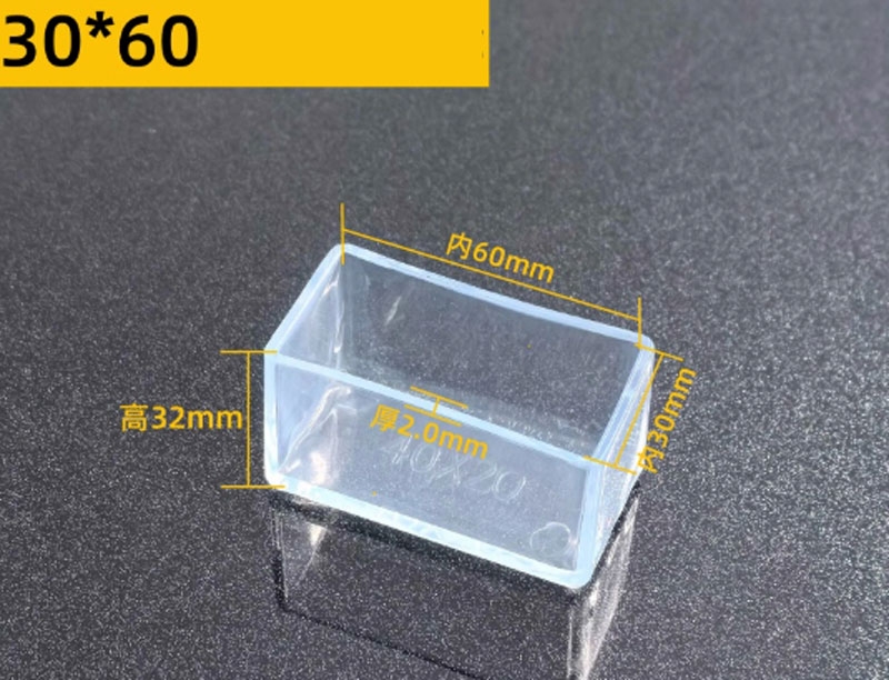 Nút bịt đầu ống vuông PVC trong suốt – Nắp chụp chân bàn ghế, ống sắt