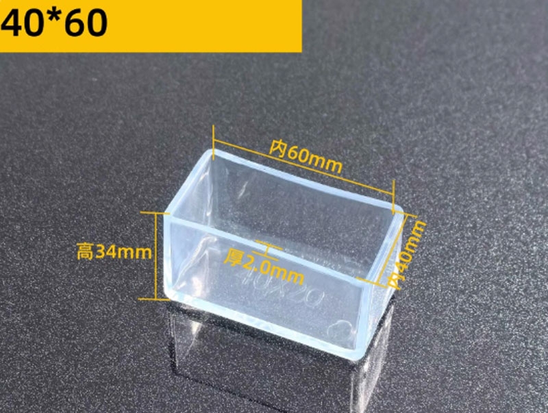 Nút bịt đầu ống vuông PVC trong suốt – Nắp chụp chân bàn ghế, ống sắt