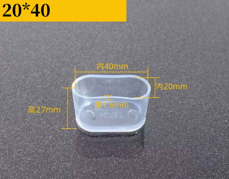 Nút bịt đầu ống vuông PVC trong suốt – Nắp chụp chân bàn ghế, ống sắt