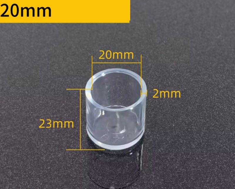 Nút bịt đầu ống vuông PVC trong suốt – Nắp chụp chân bàn ghế, ống sắt