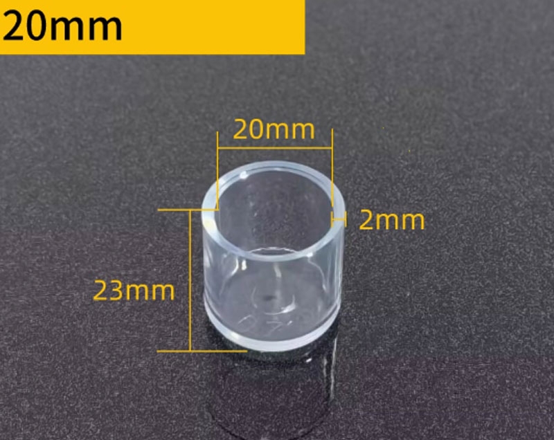 Nút bịt đầu ống vuông PVC trong suốt – Nắp chụp chân bàn ghế, ống sắt