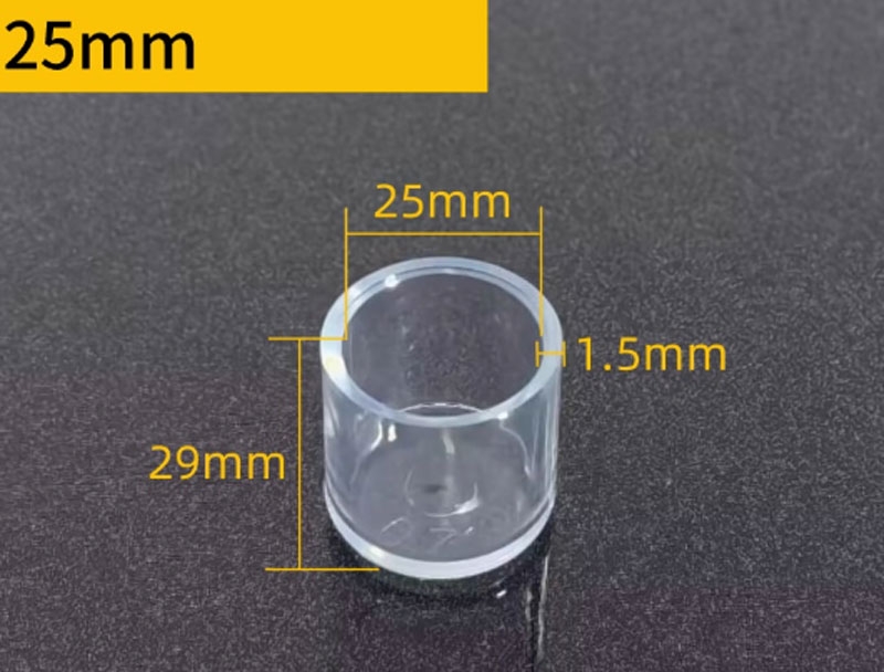 Nút bịt đầu ống vuông PVC trong suốt – Nắp chụp chân bàn ghế, ống sắt